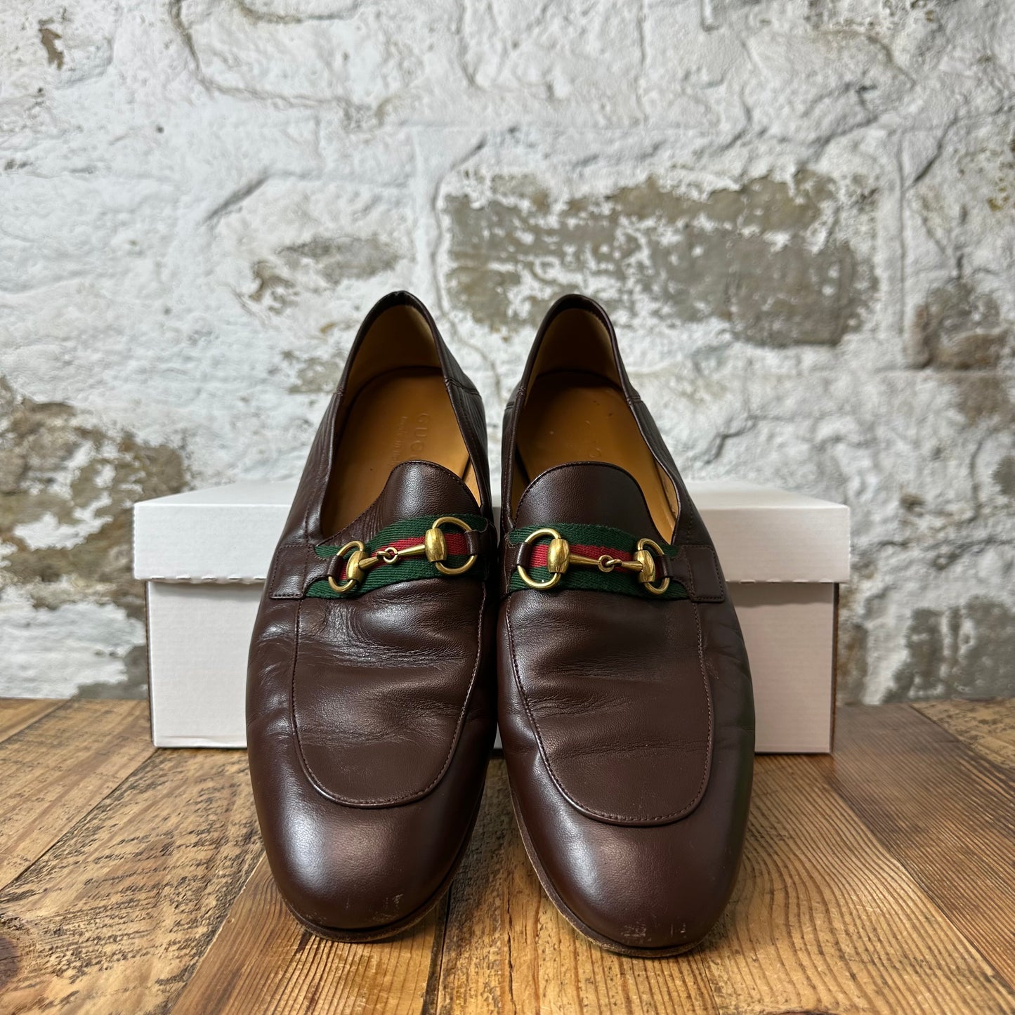 Gucci Horsebit Brown Leather Loafer Sz 9.5