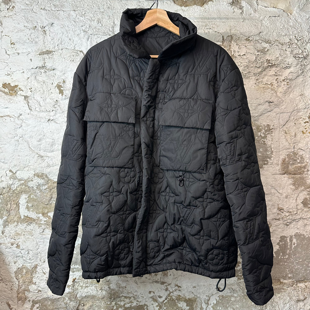 Louis Vuitton Monogram Padded Jacket Black Sz XL (52)