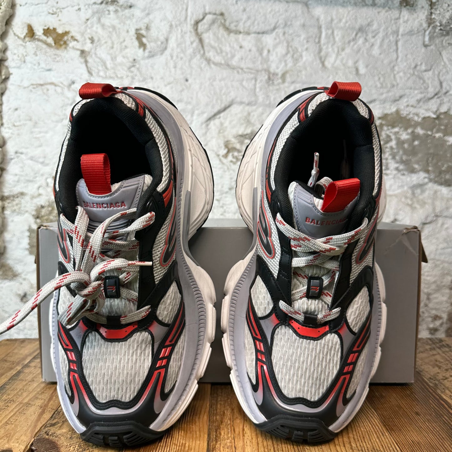 Balenciaga 10XL Black Red White Sneaker Sz 10 (43)