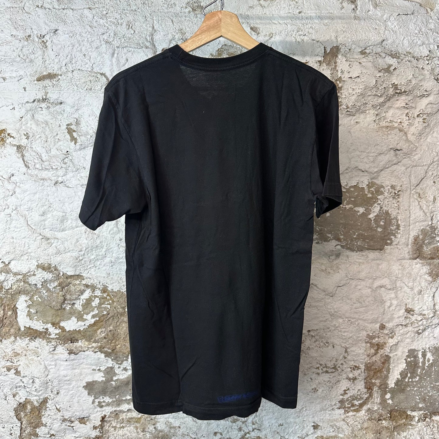 Chrome Hearts Blue Neck Spell Black T-Shirt Sz M