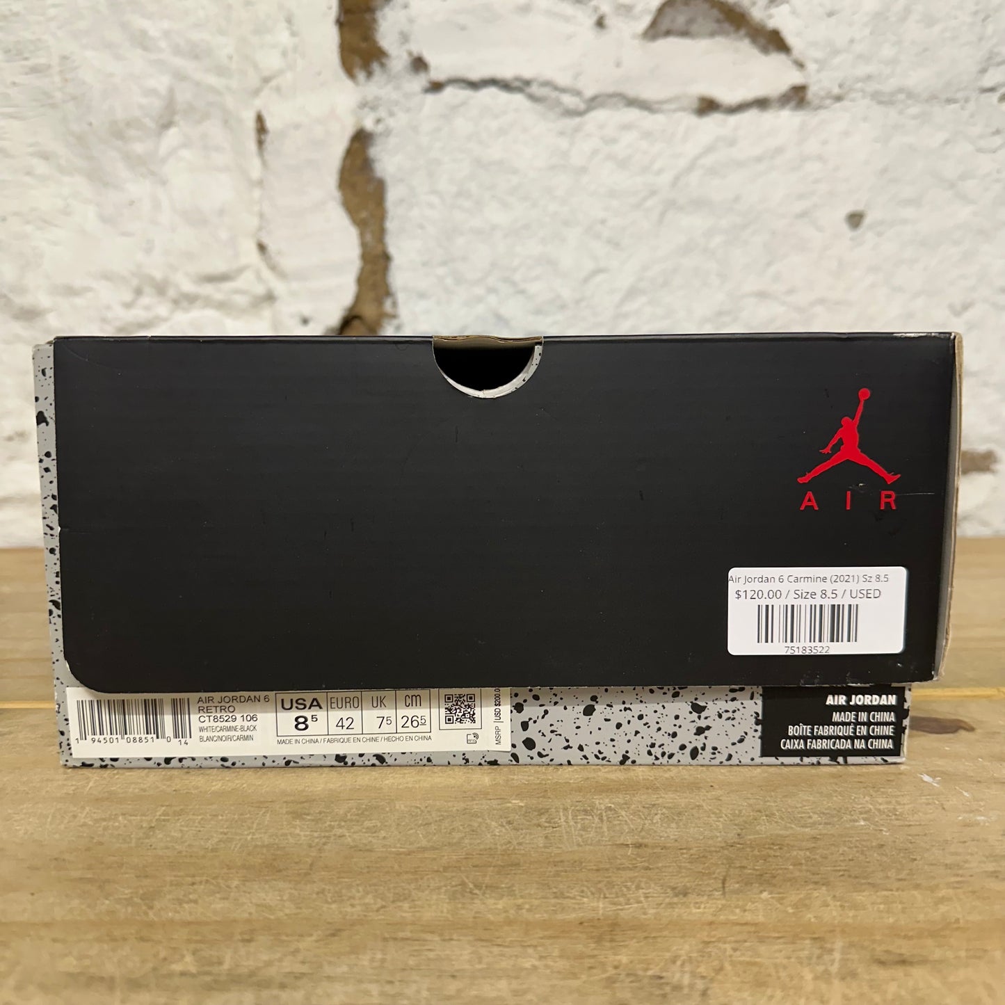 Air Jordan 6 Carmine (2021) Sz 8.5