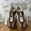 Gucci G75 Brown Suede GG Monogram Sneaker Sz 12 DS