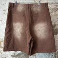 Vale Patched 1980's Brown Jean Shorts Sz 32