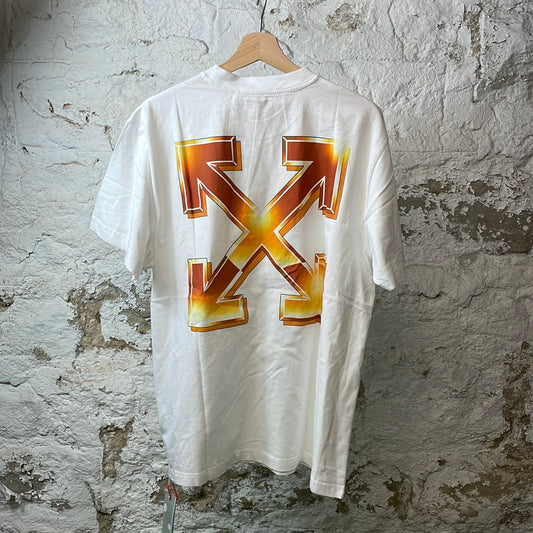Off White Gold Spellout T-shirt White Sz XS DS