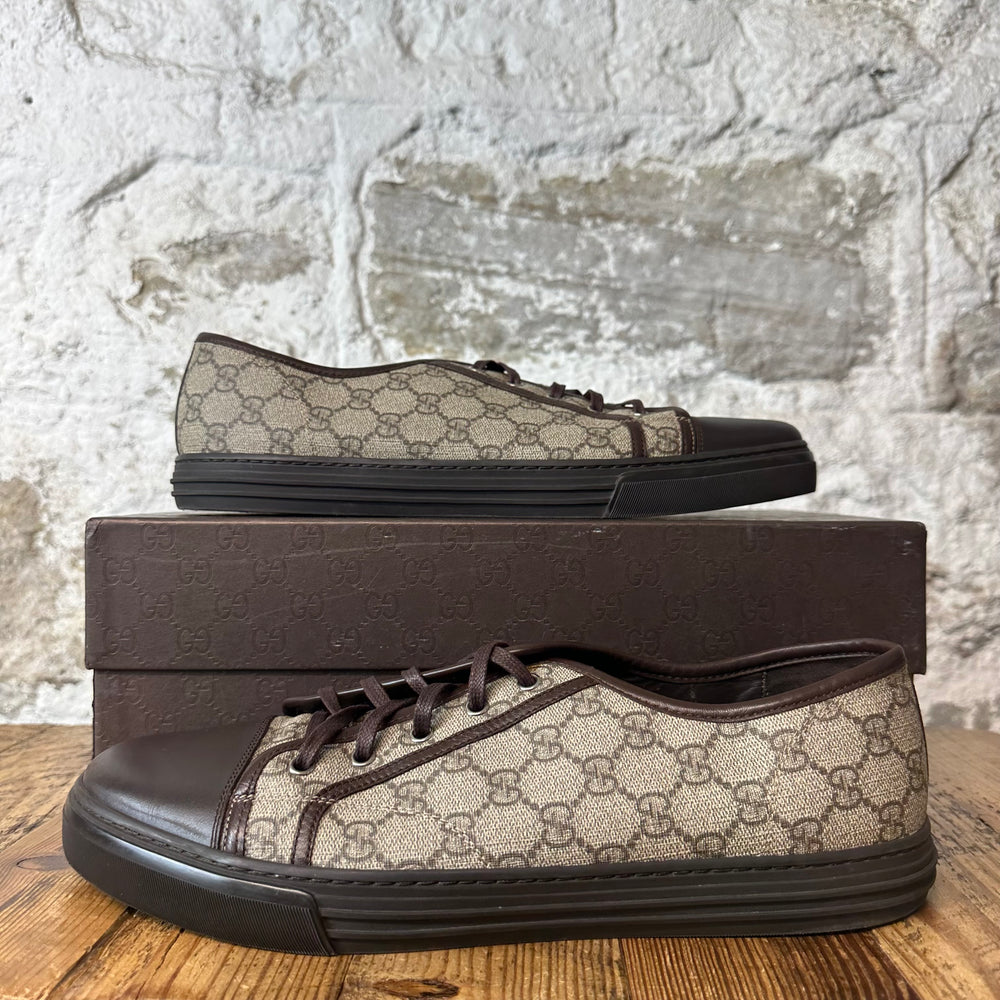 Gucci Brown Canvas GG Monogram Sneaker Sz 13