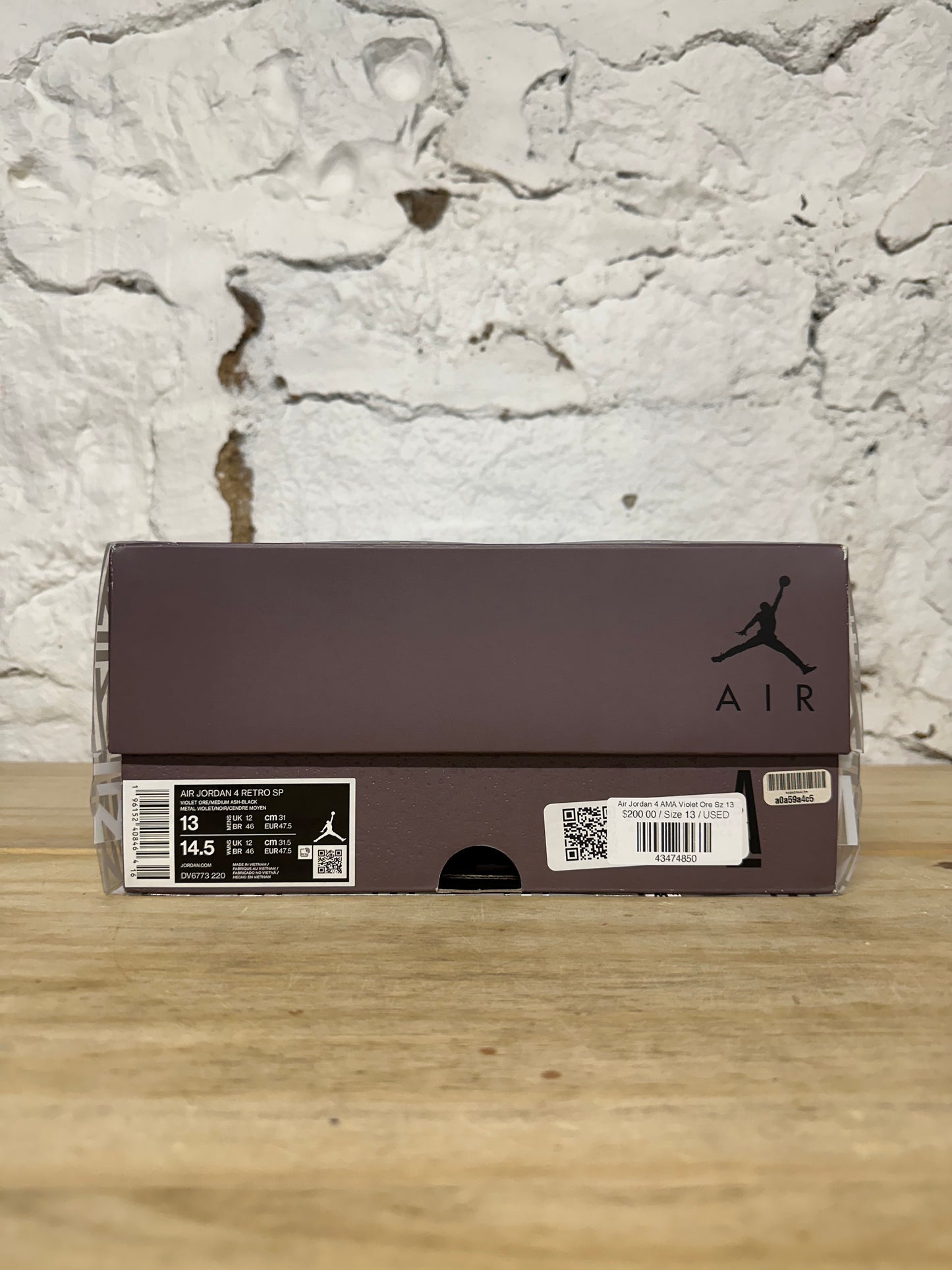 Air Jordan 4 A Ma Maniere Violet Ore Sz 13