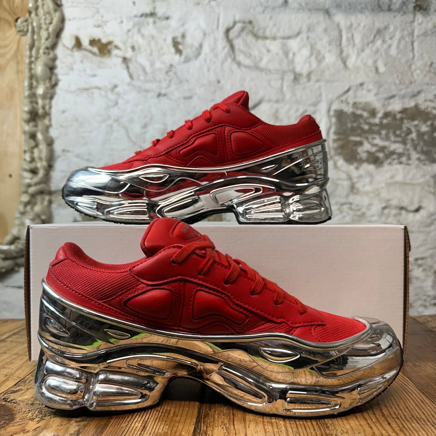 Raf Simons Ozwego Mirrored Red Sneaker Sz 7