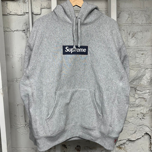 Supreme Box Logo Heather Grey Hoodie (2025) Sz M DS