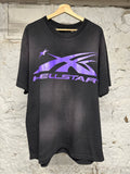 Hellstar Gel Logo Black Purple T-Shirt Sz L