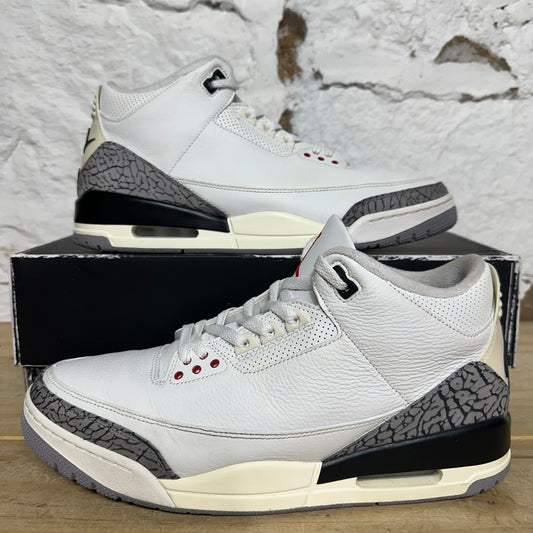 Air Jordan 3 Reimagined White Cement Sz 12.5