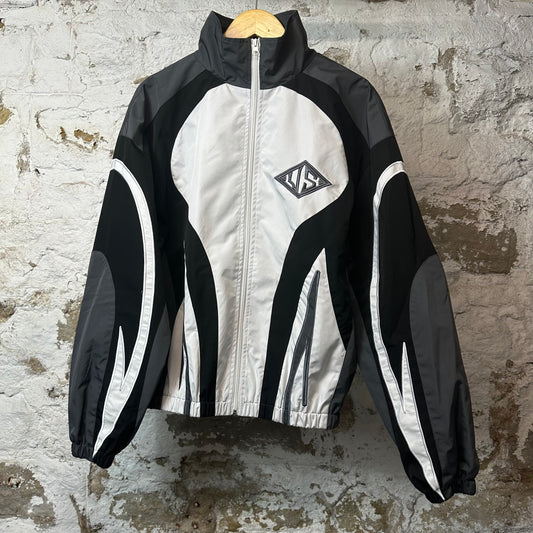 Vale Black White Gray Track Jacket Sz S