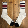 Chrome Hearts Maroon Navy Stripe Socks DS