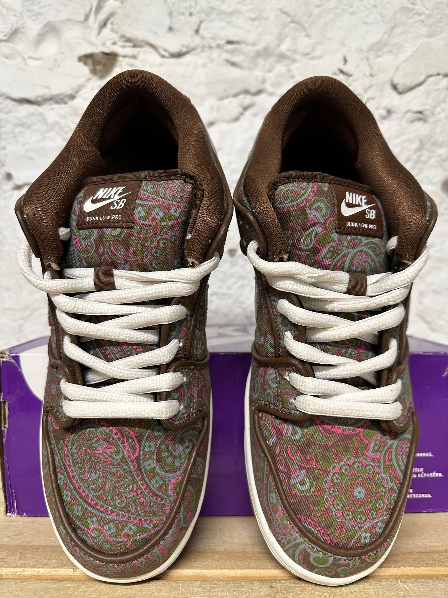 Nike SB Dunk Low Paisley Brown Sz 10.5