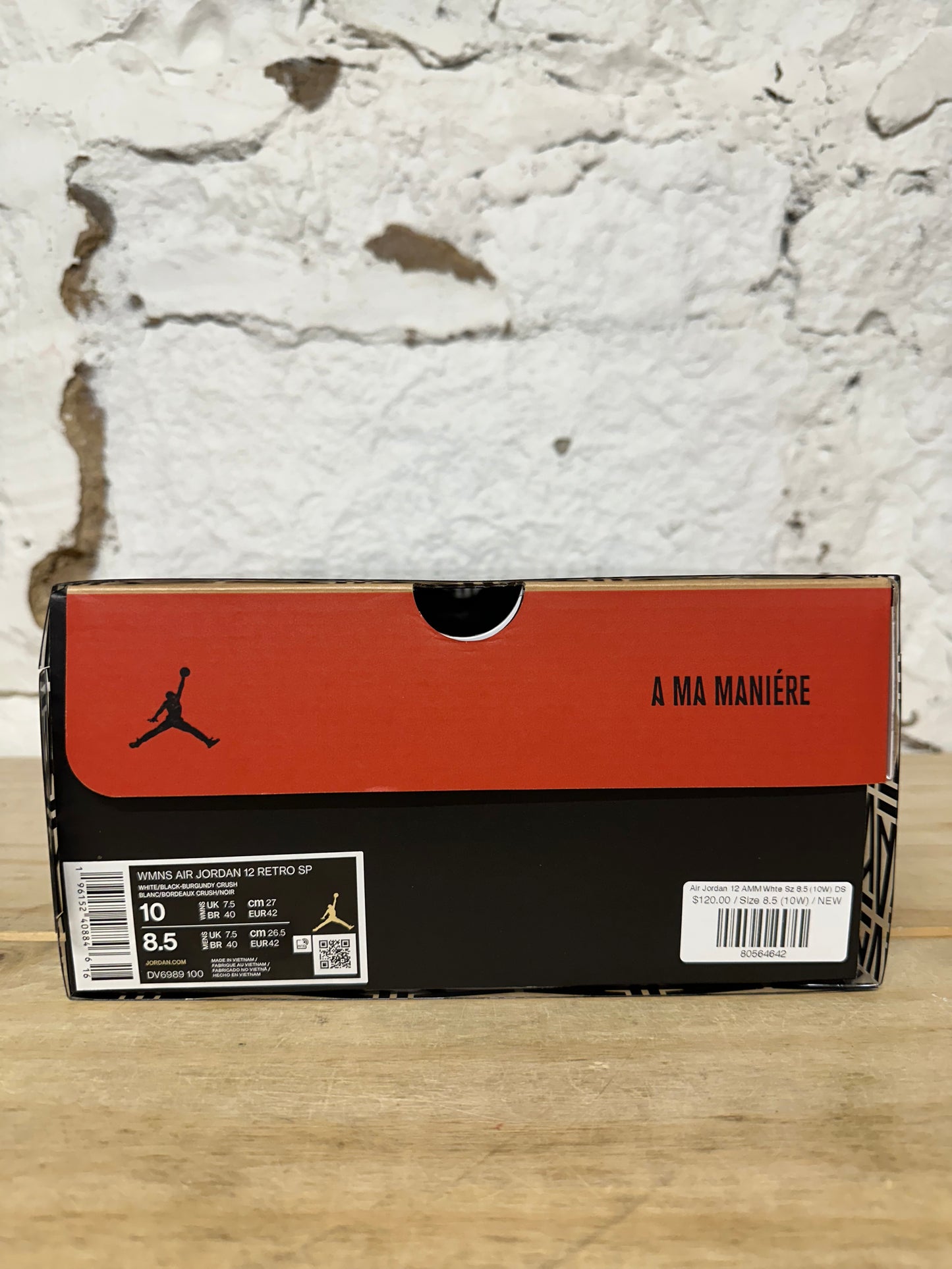 Air Jordan 12 A Ma Maniere Whte Sz 8.5 (10W) DS