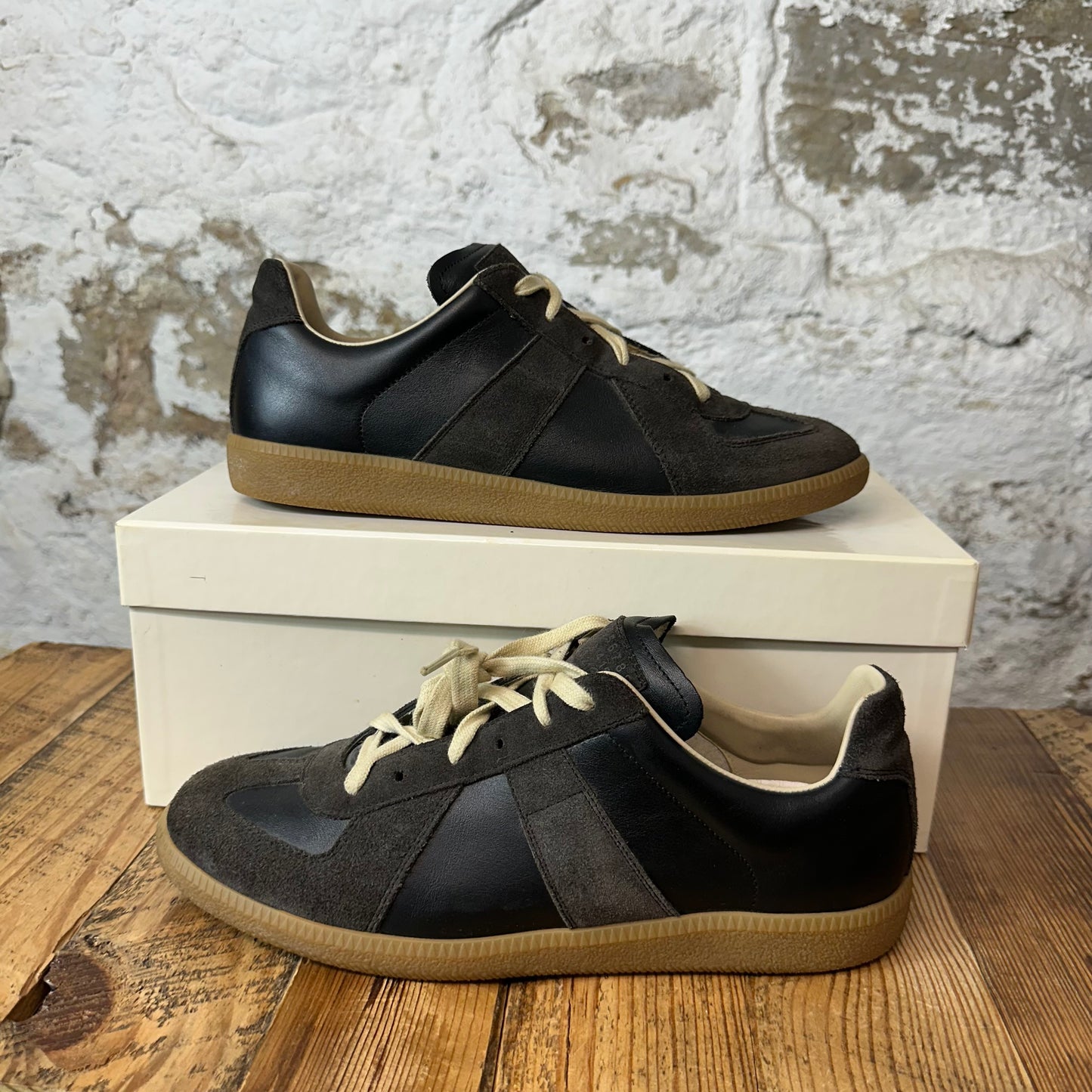 Maison Margiela Replica Black Brown Sneaker Sz 9 (42)