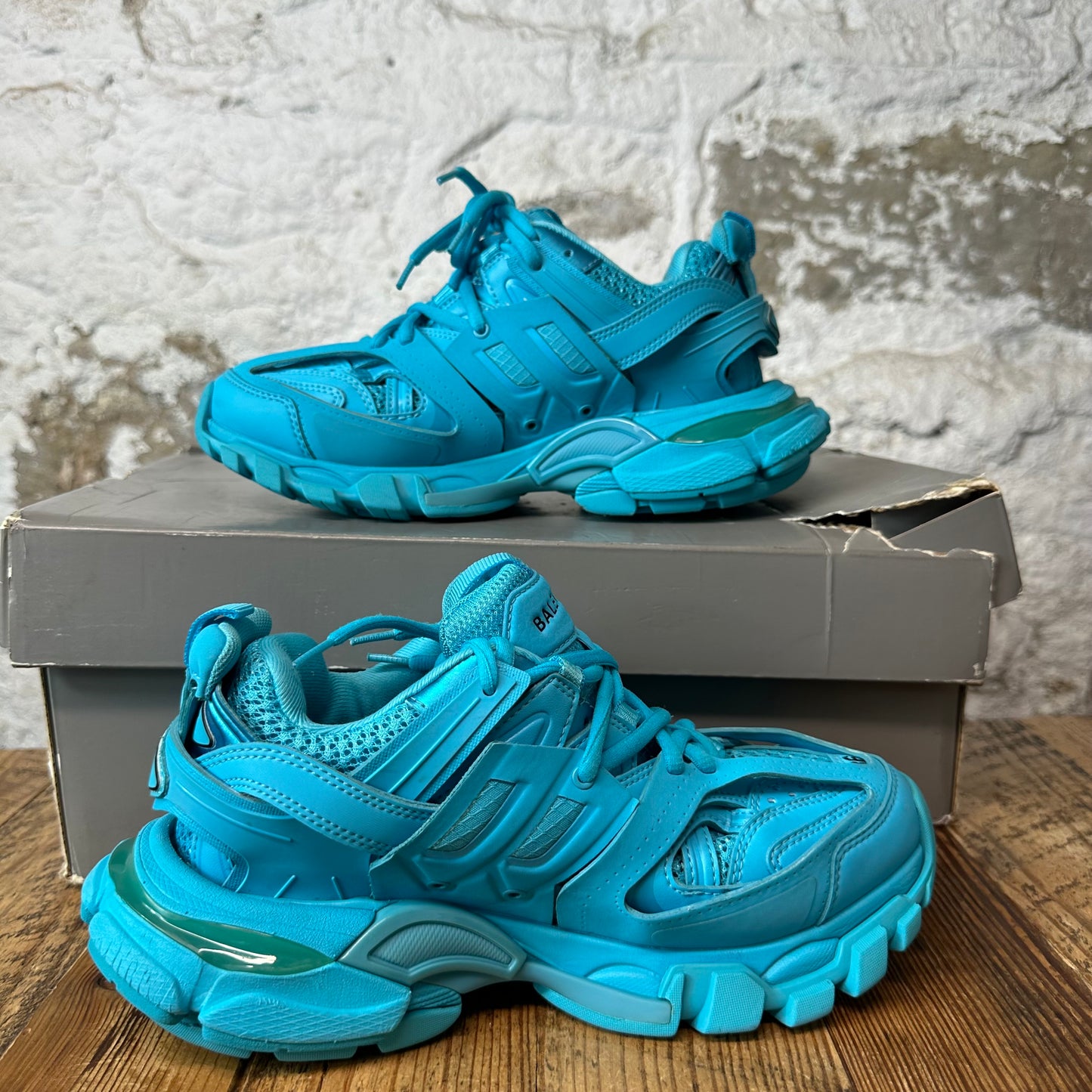 Balenciaga Track Runner Teal Blue Sneaker Sz 4.5 (36)