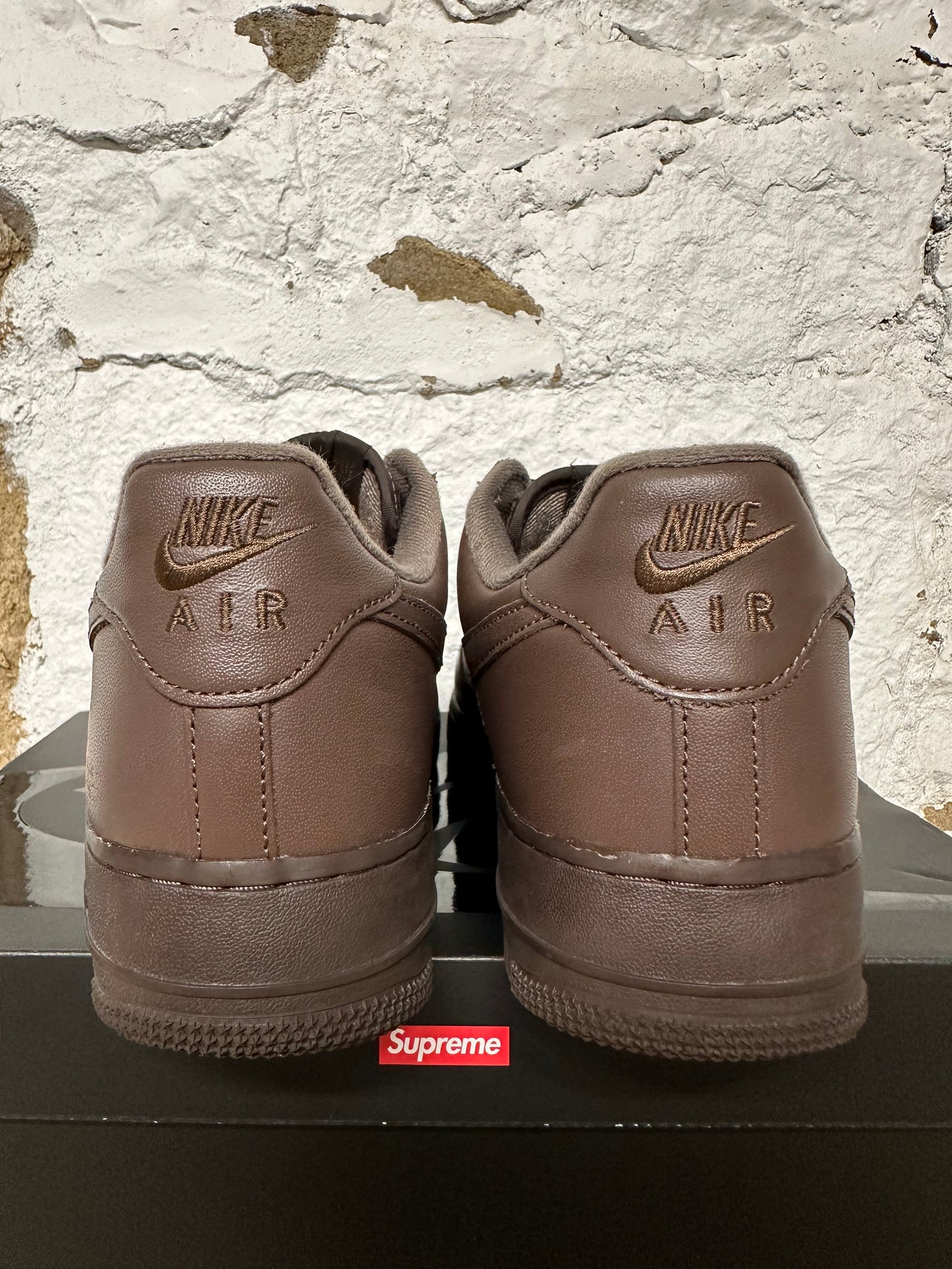 Nike Air Force 1 Low Supreme Baroque Brown Sz 9.5