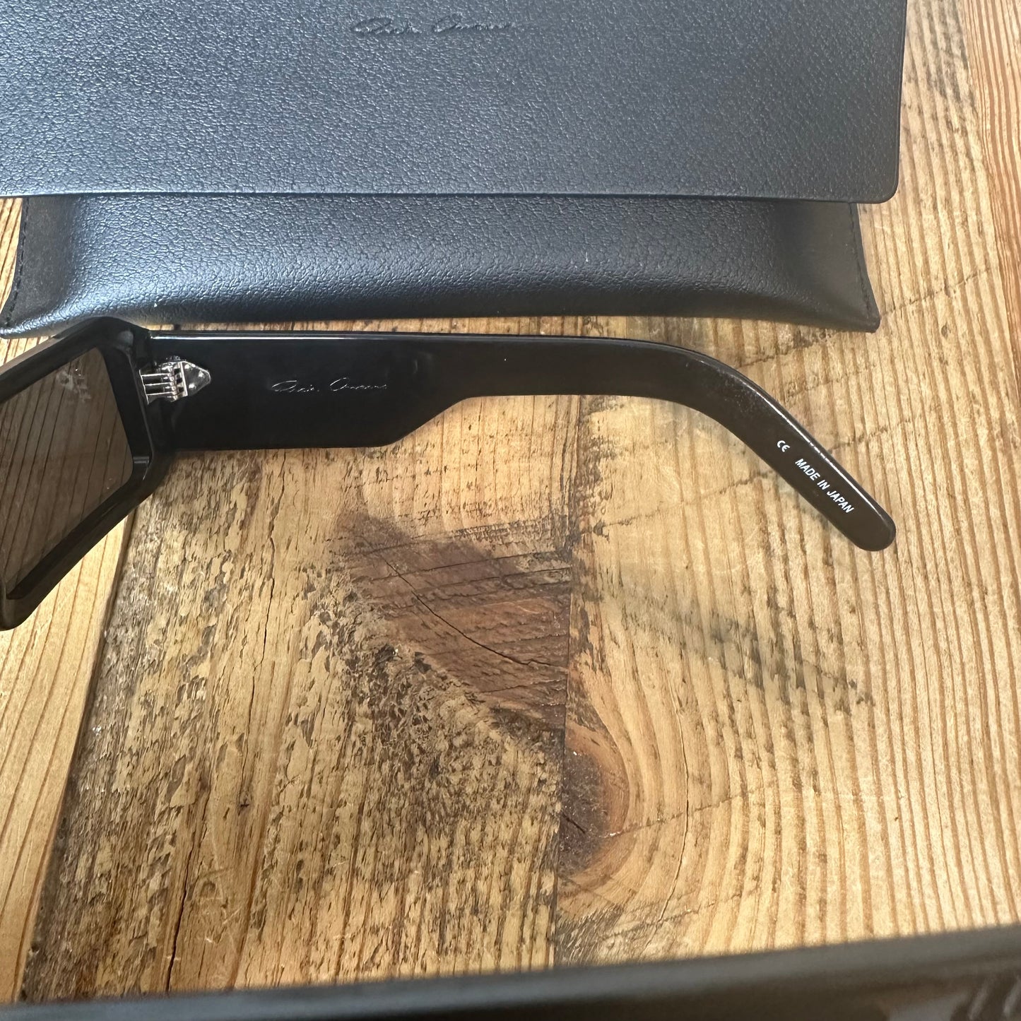 Rick Owens Geth Black Sunglasses W/ Case