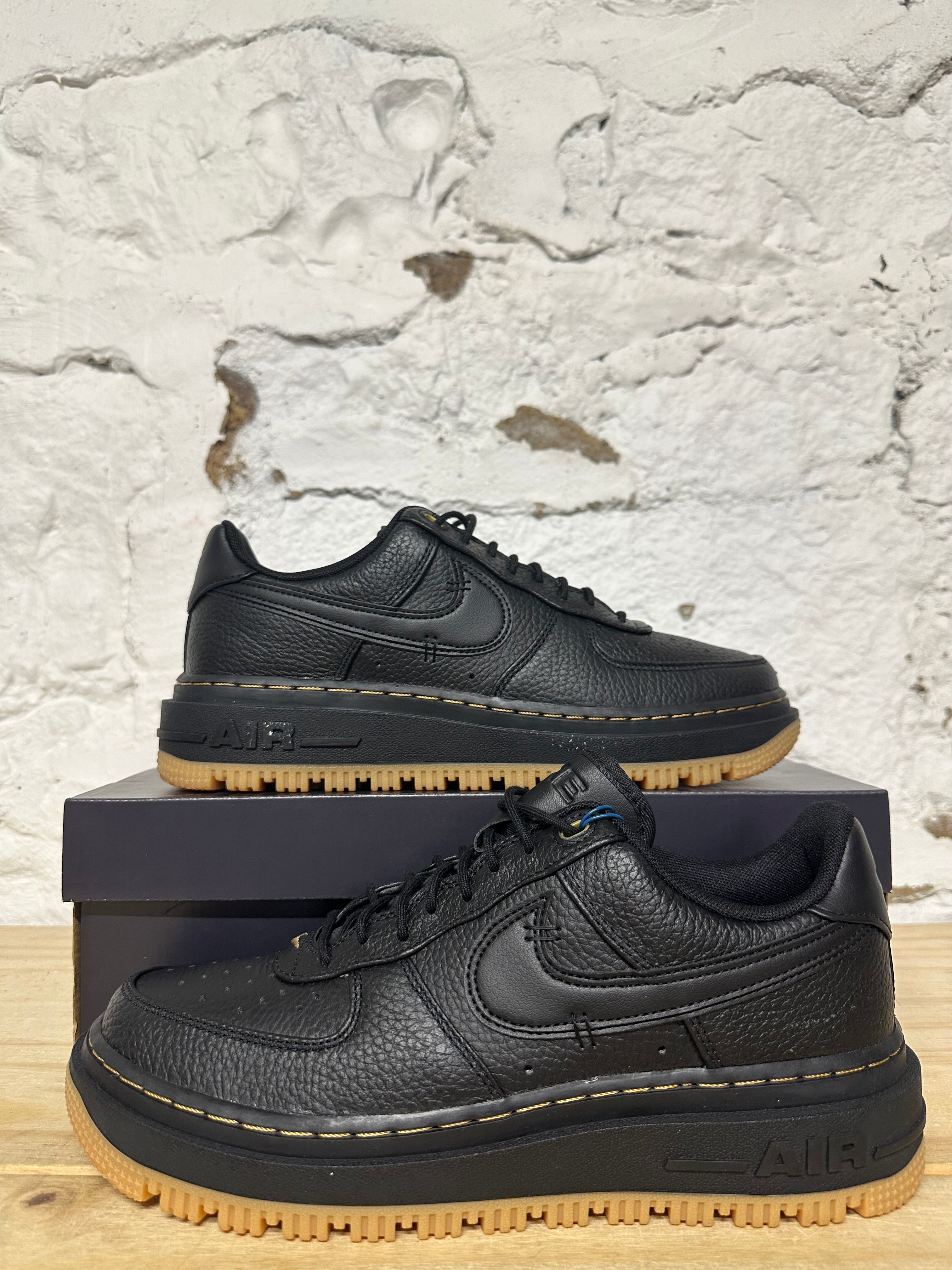 Nike Air Force 1 Low Luxe Black Gum Sz 9 DS