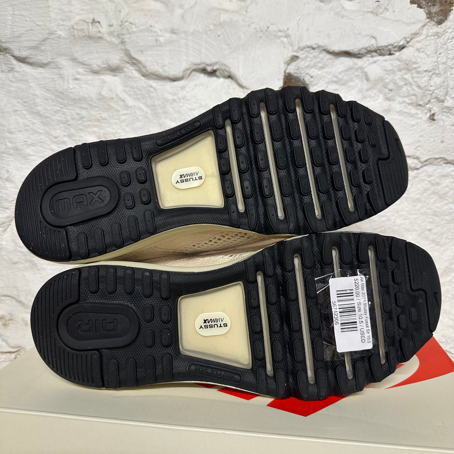 Nike Air Max 2013 Stussy Fossil Sz 10.5