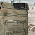 Amiri MX1 Orange Paisley Green Denim Jeans Sz 31