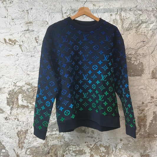 Louis Vuitton Gradient Monogram Sweater Navy Sz M