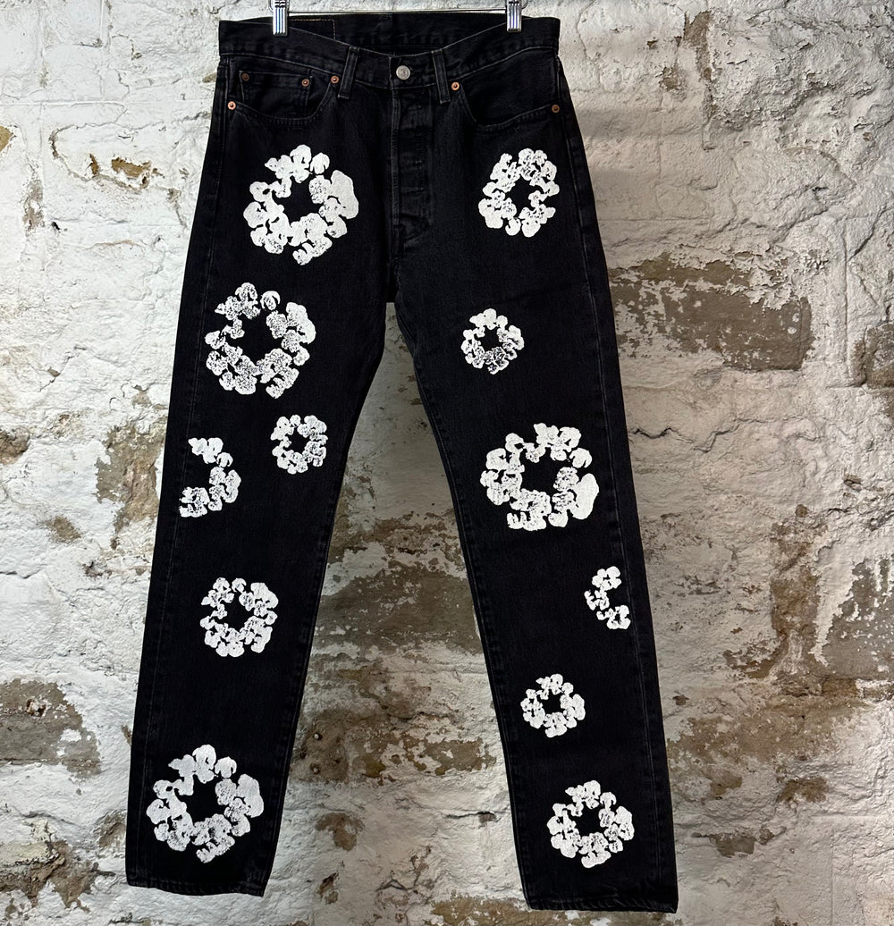 Denim Tears White CW Black Denim Jeans Sz 32