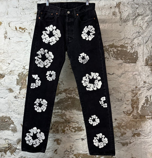 Denim Tears White CW Black Denim Jeans Sz 32