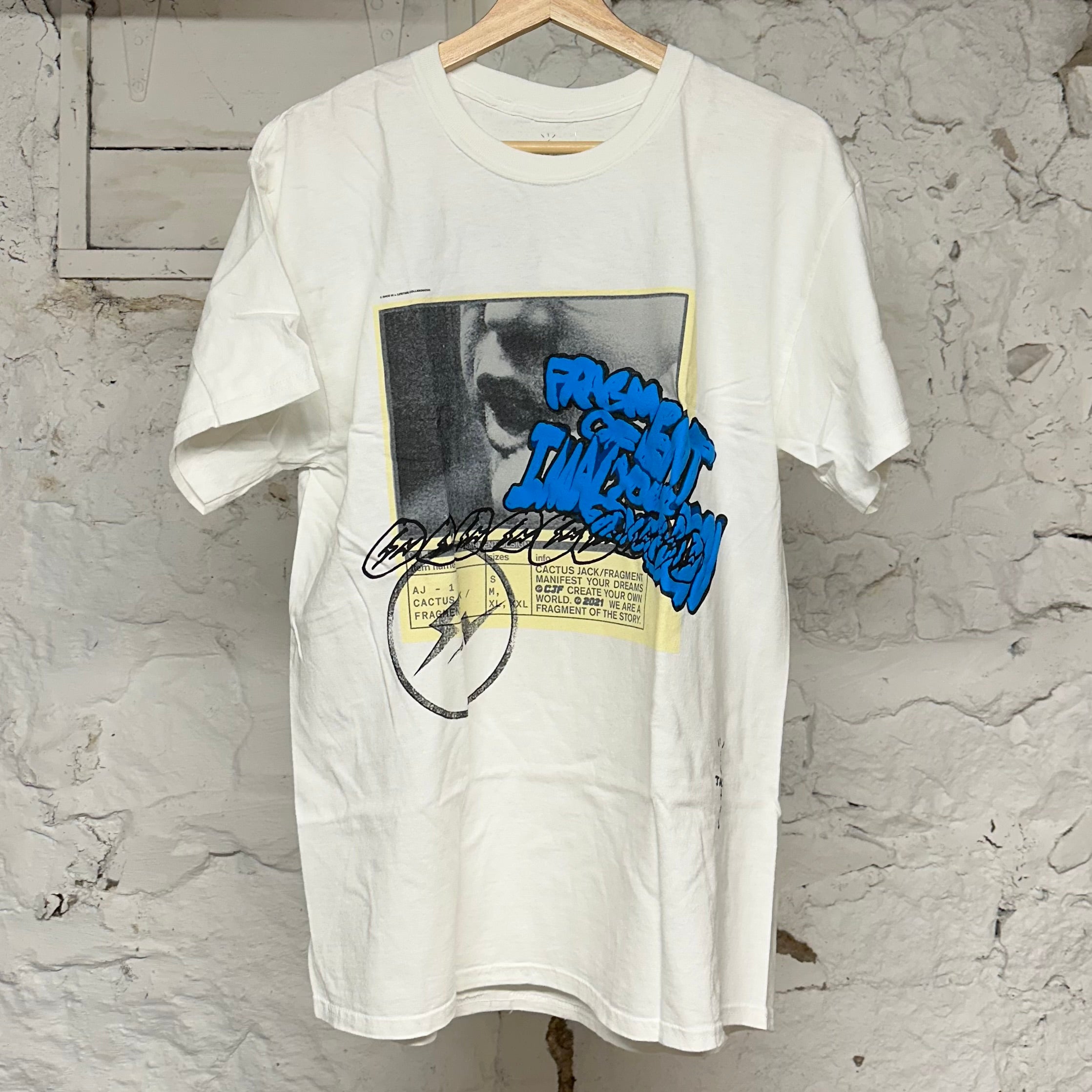 Travis Scott Fragment White T-Shirt Sz M DS