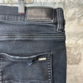 Amiri Distressed Side Spell Black Denim Jeans Sz 36