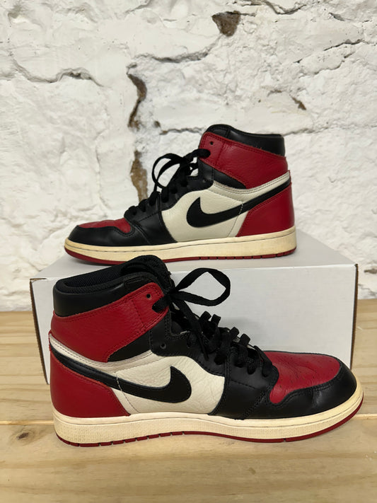 Air Jordan 1 Bred Toe Sz 9.5