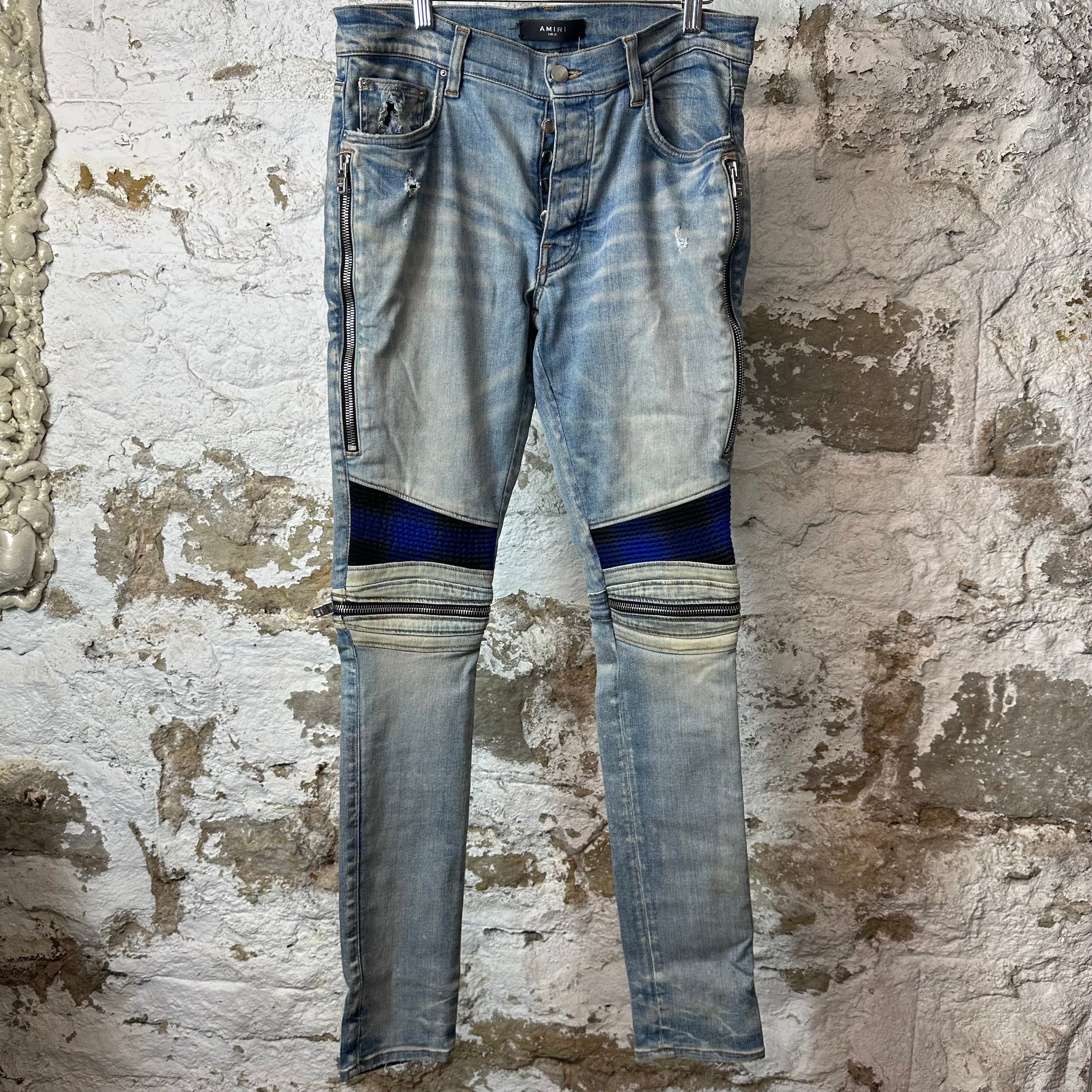 Amiri MX2 Blue Patch Blue Denim Jeans Sz 31