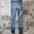 Amiri MX1 Sky Blue Cream Blue Denim Jeans Sz 28