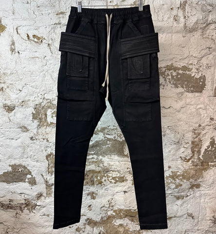 Rick Owens Black Waxed Creatch Pants Sz XS