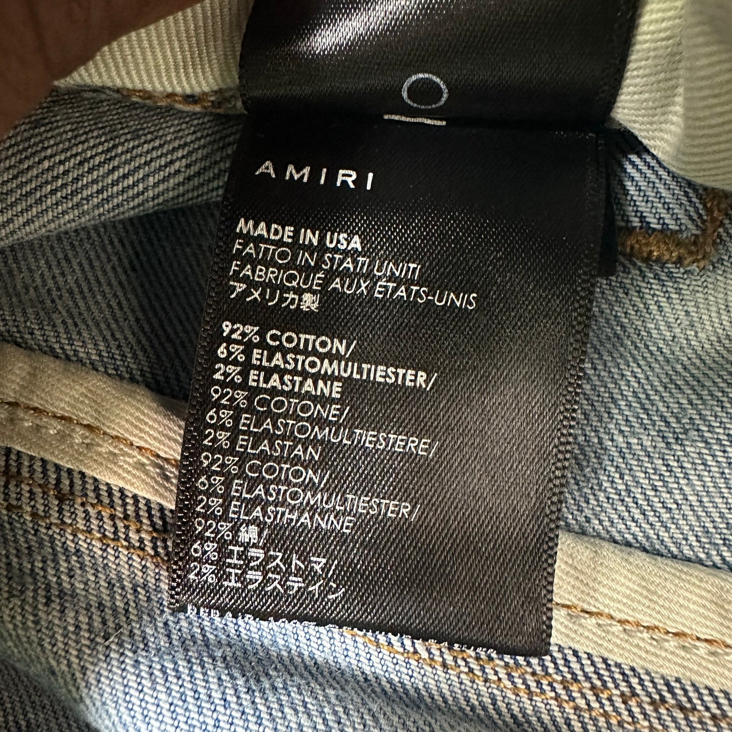 Amiri MX1 Black Playboy Blue Denim Jeans Sz 32