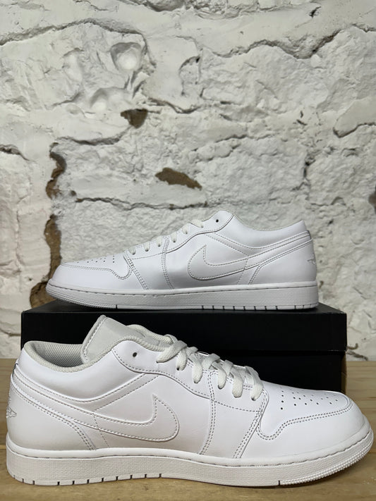 Air Jordan 1 Low Triple White Sz 14 DS