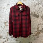 Off White Red Black Flannel Sz XS