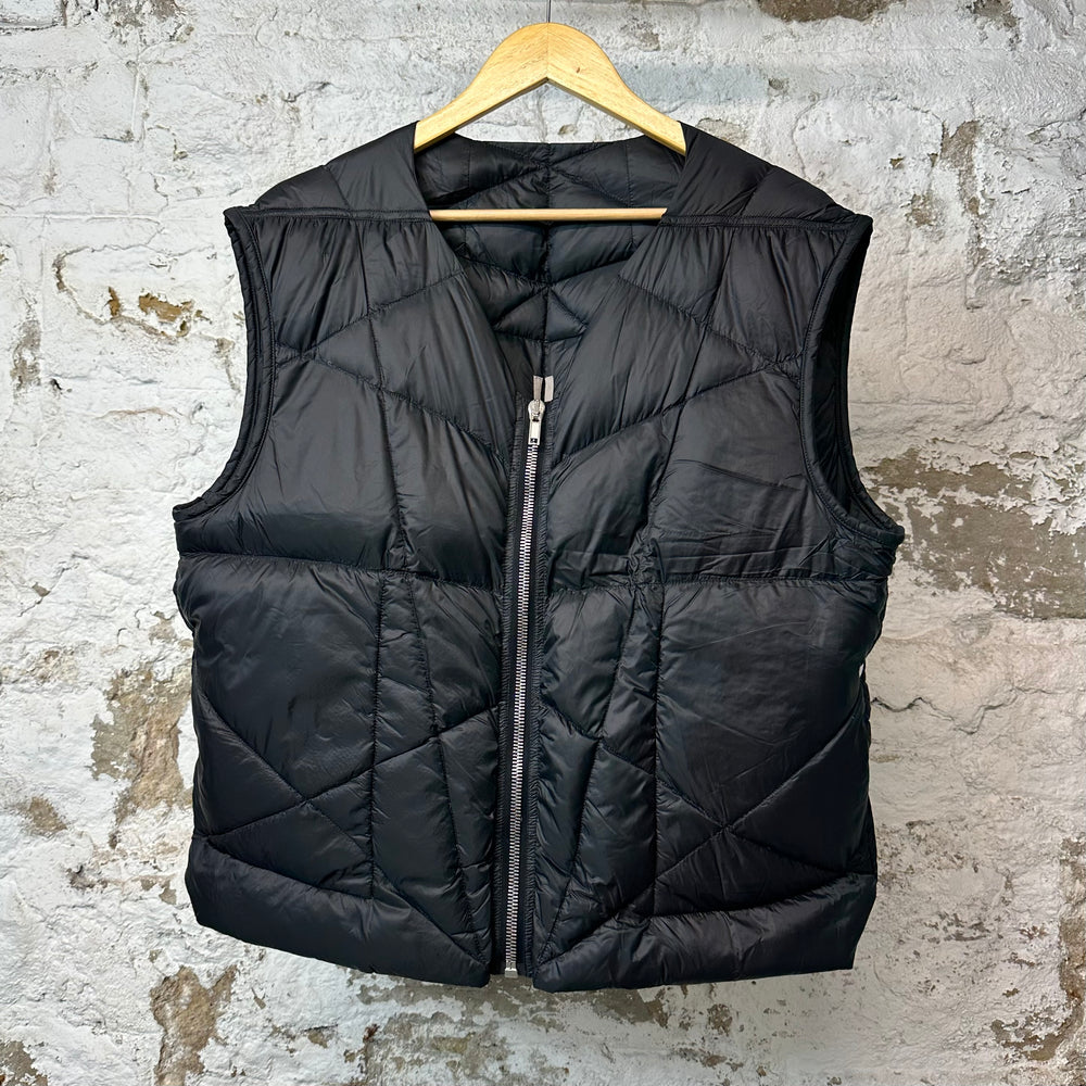 Rick Owens Quilted Down Puffer Vest Black Sz L