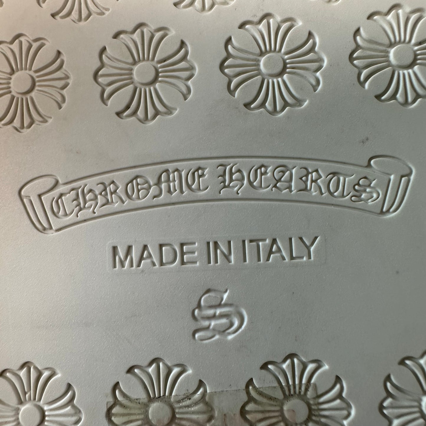 Chrome Hearts White Hotel Slippers Sz S DS