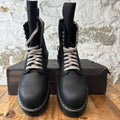 Rick Owens 1460 Quad Sole Steel Toe Boot Sz 12 DS