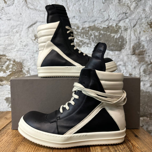 Rick Owens Geobasket Black Milk Sneaker Sz 7 (40)