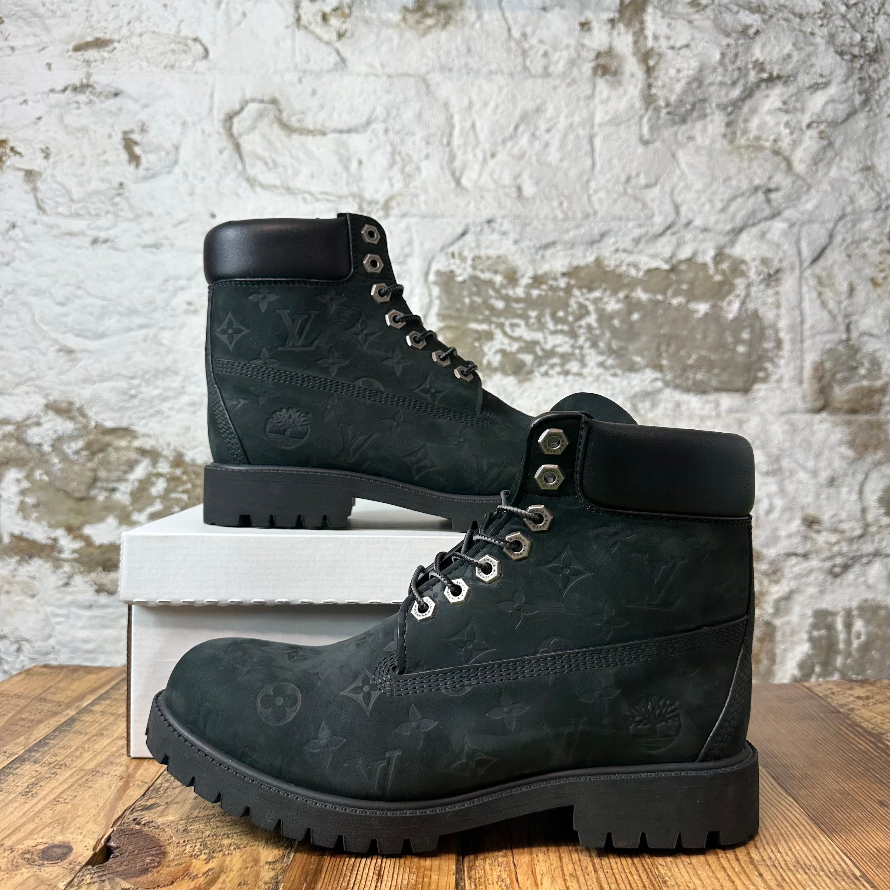 Louis Vuitton Black Monogram Timberland Boot Sz 9.5