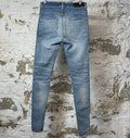 Amiri MX1 Red Suede Blue Denim Jeans Sz 29