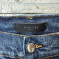 Amiri MX1 Blue Plaid Flannel Thrasher Dark Blue Denim Jeans Sz 33