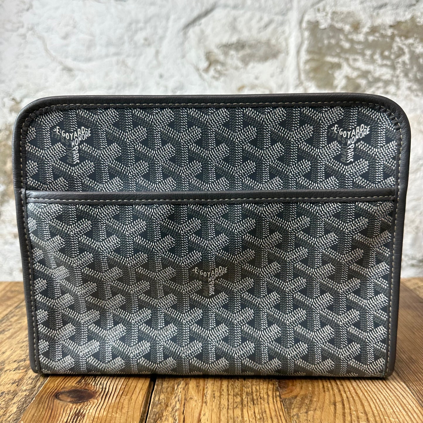 Goyard Jouvence Grey Monogram Toiletry Bag