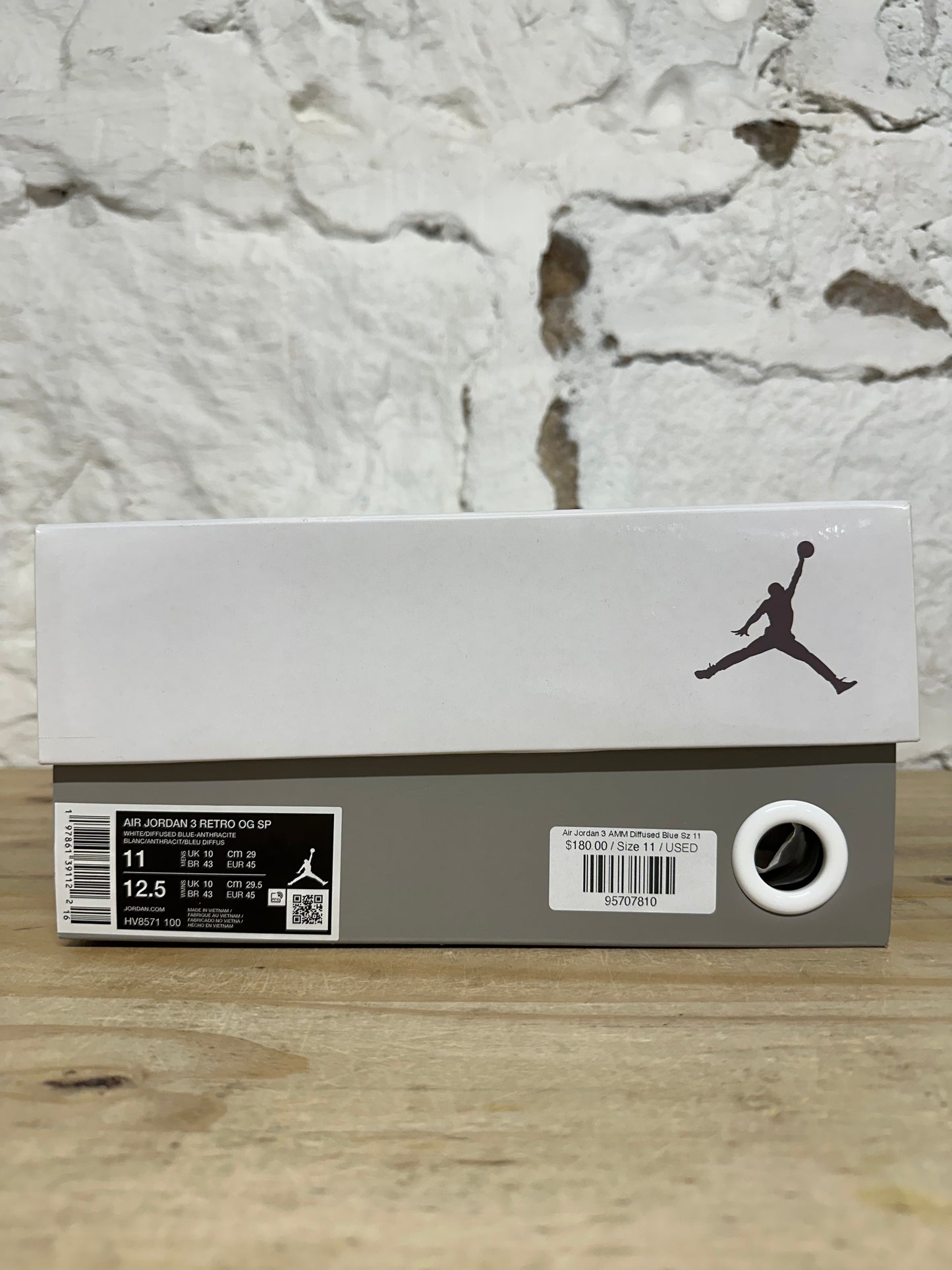 Air Jordan 3 A Ma Maniere Diffused Blue Sz 11