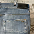 Amiri MX1 Multicolor Paisley Blue Denim Jeans Sz 38