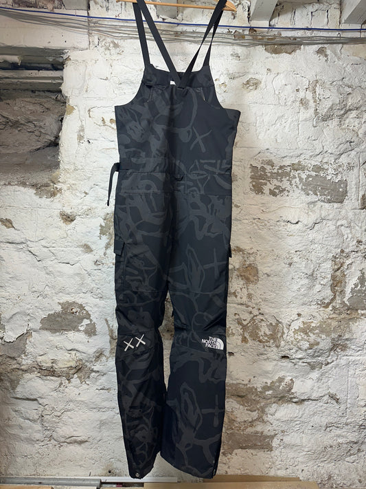 Kaws TNF Black Camo Overalls Sz M