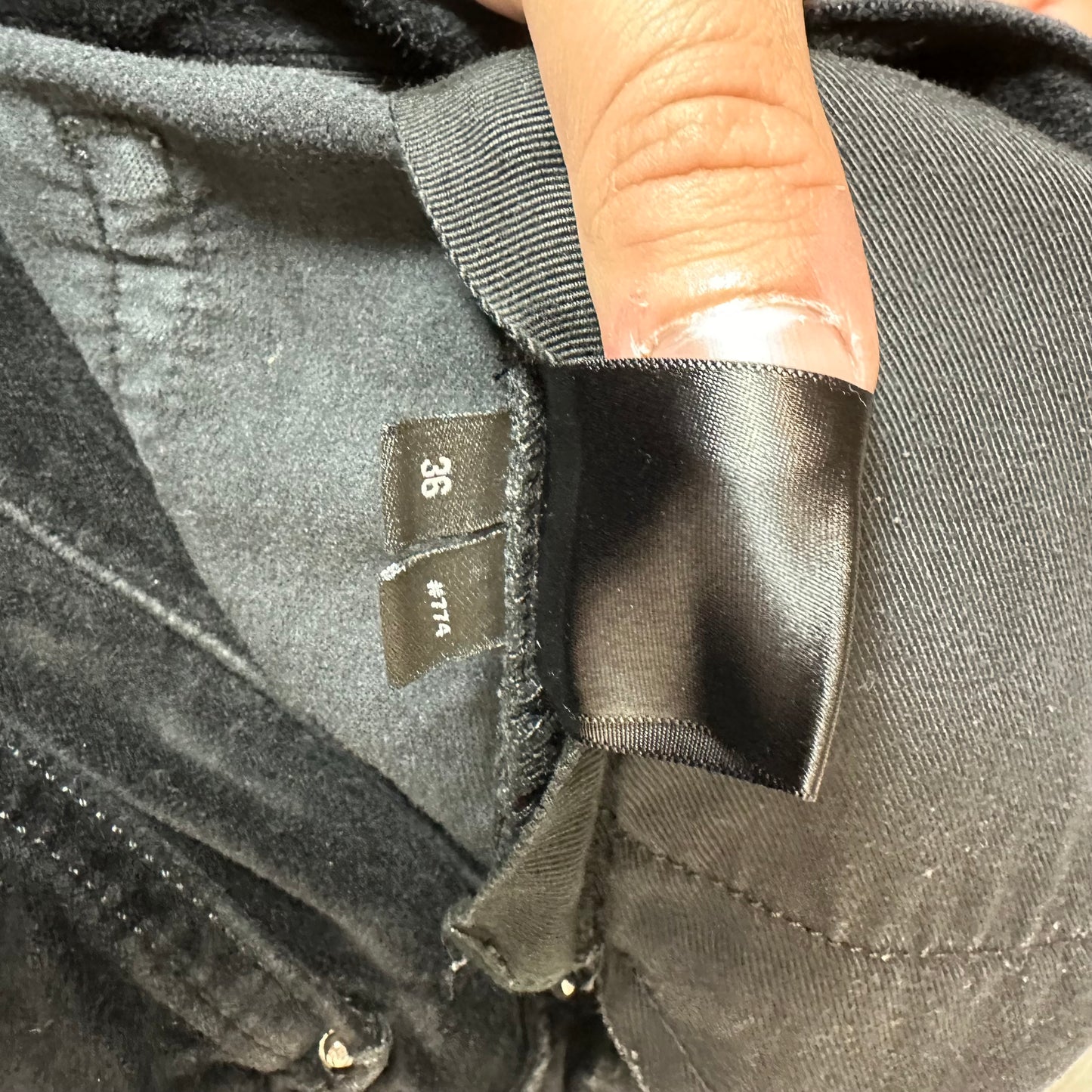 Amiri Plain Black Velour Jeans Sz 36