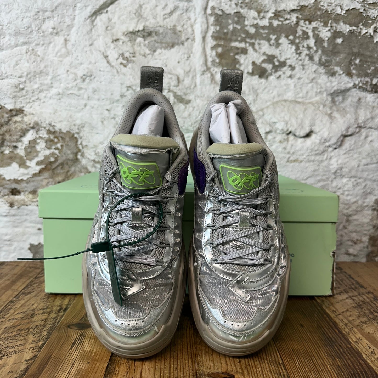 Off White ODSY 1000 Silver Beige Sneaker Sz 8 (41)
